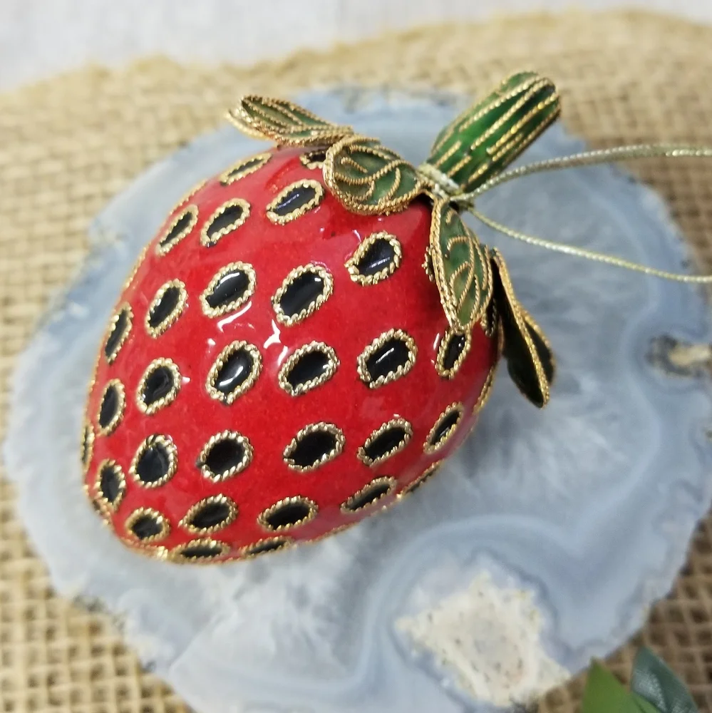 Cloisonne Strawberry - Picture 7 of 9